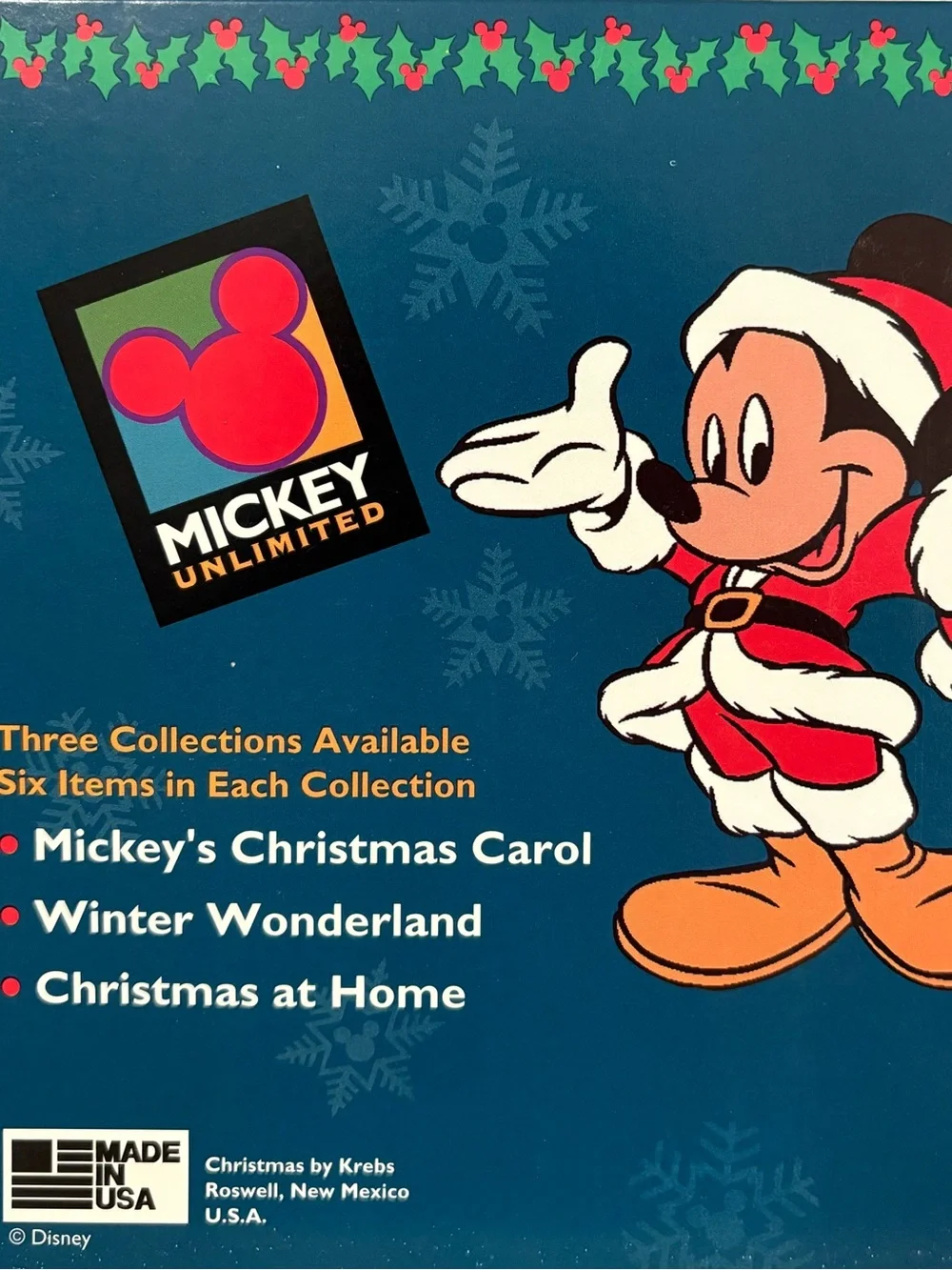 Mickey Unlimited Christmas by Krebs Mickey’s Christmas Carol Glass Ornament Set